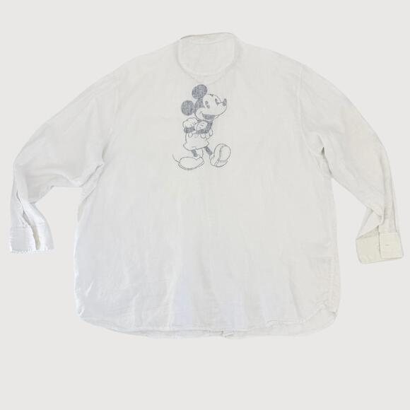 Disney x Tommy Bahama Linen Shirt Mickey White XXXL